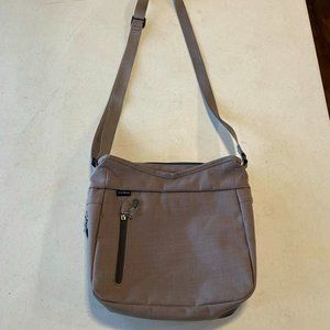 LL Bean Gray Nylon Crossbody Bag Satchel Travel